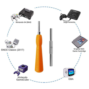 เครื่องมือไขควงความปลอดภัยแบบ dual-ended 2 1เปิดสำหรับ <span class=keywords><strong>Nintendo</strong></span> ngc/sfc/N64 /sega/gameboy NES conoles เข้ากันได้กับ gamecu - Product Image 6