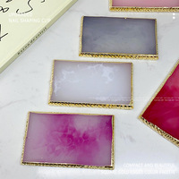 Fournitures pour Ongles Outil de Manucure Résine Agate Pierre Palette pour Ongles Vernis Couleur Outil de Peinture Gel Palette de Polissage Accessoires pour Ongles