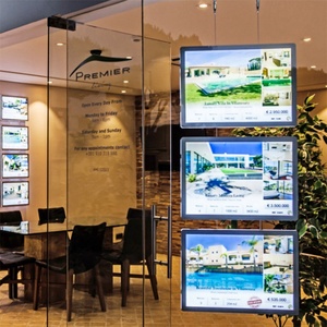 Agent immobilier acrylique LED fenêtre affichage signe panneau d'affichage suspendus publicité boîtes lumineuses - Product Image 3