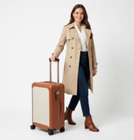 Valise à large poignée en cuir microfibre à motif crocodile rétro