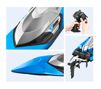 Bateau télécommandé RC 2,4 GHz, modèle de simulation de bateau rapide, électrique, haute vitesse, pour enfants, piles incluses, utilisable dans les piscines et les lacs