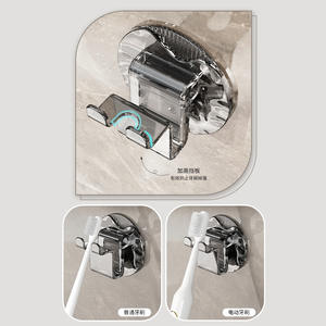 Gobelet à dents brosse à dents support de rangement mural non perforé ensemble domestique - Product Image 3