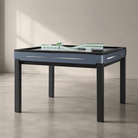 Table de Mahjong et de Jeux de Cartes Entièrement Automatique à Rouleaux Rotatifs, à Bord Incliné, Sans Poussoir de Tuiles, Double Usage Table à Manger