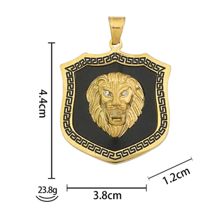 Fashion High Quality Stainless Steel Gold lion Head Pendant Jewelry lion Medallion Necklace Hip Hop Jewelry Pendants - Product Image 5