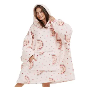 High Quality Soft Warm Polyester Flannel Fleece <strong>snuggie</strong> <strong>Blanket</strong> for Winter Warm Tv <strong>snuggie</strong> Travel <strong>Blanket</strong> - Product Image 1