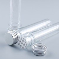 Tube cylindrique PET transparent de 40ml, tubes en plastique, bouteille de bonbons alimentaires