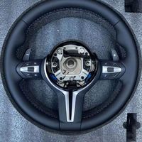 Volant en cuir et fibre de carbone, très demandé, avec surpiqûres colorées pour BMW F10 F15 F30 F32 F20 F80 E90