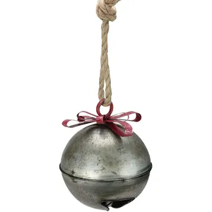 Retro Christmas Decorative Bells With Rope Vintage Decorations For Christmas Holiday Indoor And Outdoor Hanging Bells