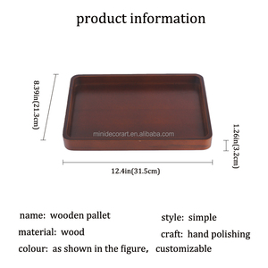 Piring Sajian Persegi Panjang Modern dari Kayu Akasia Ramah Lingkungan Tahan Lama Warna Walnut, Papan Charcuterie Serbaguna - Product Image 3