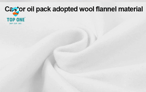 Almohadillas de correa ajustable Top One, franela de algodón orgánico reutilizable alrededor del pecho, envoltura para el estómago, paquete de aceite de ricino - Product Image 3