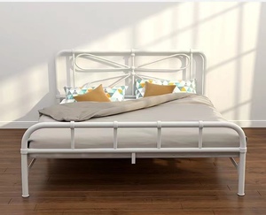<span class=keywords><strong>Lit</strong></span> pliant temporaire blanc en <span class=keywords><strong>fer</strong></span> forgé pour la pause déjeuner, idéal pour hôtels, écoles, appartements – Tailles réglables de 80 cm à 1,5 mètre - Product Image 4