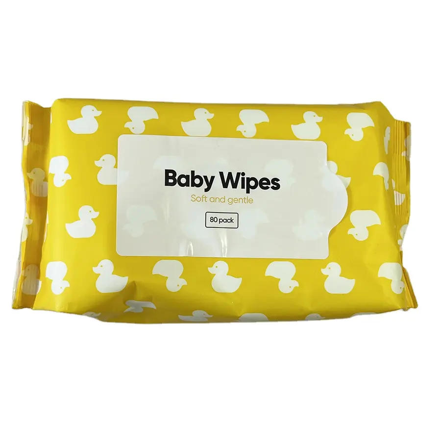 Disposable Biodegradable Soft Wet Wipes Baby Wipes Alcohol-free Wet Tissue 80 Pulls