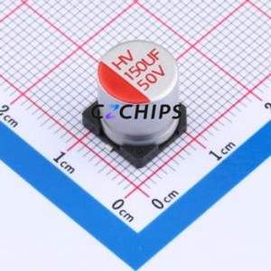 HV1H157M1010PZ ตัวเก็บประจุแบบแข็ง SMD, D10xL10 มม. ( ความจุ: 150uF ) ( ความแม่นยำ: 20% แรงดันไฟฟ้าที่กำหนด: 50V ) - Product Image 1