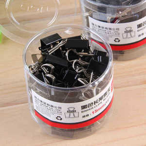 Deli Binder Clips 15mm Black Long Tail 60Pcs Office Supply - Product Image 1