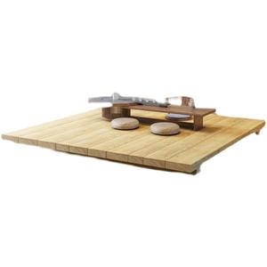 Tatami japonés Homestay <span class=keywords><strong>Hotel</strong></span> Log floor 1,5 m 1,8 cama baja doble de madera maciza - Product Image 5