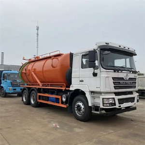 Camion d'aspiration des eaux usées Shacman 6x4, 18-25m3, camion de nettoyage des égouts à haut débit, norme d'émission Euro 3 - Product Image 2