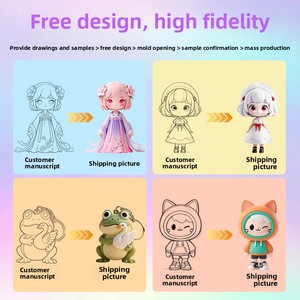Ventilateur portable <span class=keywords><strong>mini</strong></span> dessin animé en PVC, personnalisation de moule d'<span class=keywords><strong>accessoires</strong></span>, figurine 3D mignonne, <span class=keywords><strong>accessoires</strong></span> de jouets fabriqués en Chine, vente en gros - Product Image 2