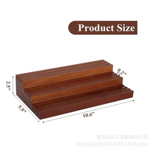 Wooden Coin Display Stand 3 Tier Desktop Collection <b>Rack</b> For Commemorative <b>Medals</b> Simple Style - Product Image 4