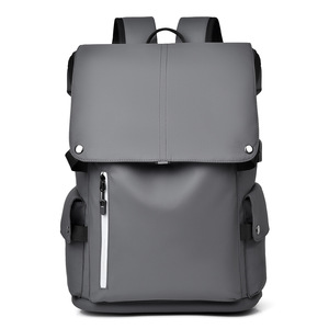 New Trend Unisex Waterproof Geometric Pattern PU <b>Leather</b> Sports <b>Laptop</b> <b>Backpack</b> USB Anti-Theft Zipper Closure Business Travel - Product Image 5