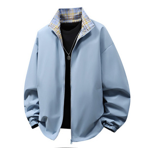 Avinie Double-sided Zipper Bomber <b>Jacket</b> <b>Men's</b> Spring Autumn New Loose Casual <b>Thin</b> Sports Streetwear Heart Pattern 100% - Product Image 6