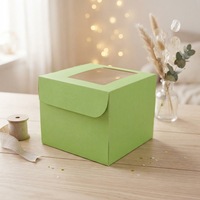 Boîtes en carton pour gâteaux, emballage de boulangerie personnalisé avec logo, boîte avec fenêtre transparente, qualité alimentaire, fournisseur en gros OEM