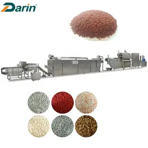 Double Screw Floating Fish Feed Pellet Extruder Machine Animal Food Mixer Producing Pet Production Line