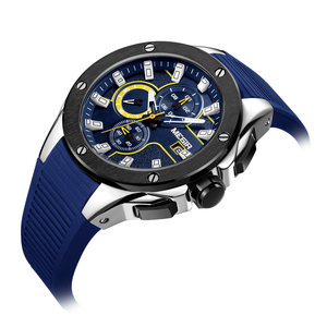 Montres-bracelets à quartz pour hommes MEGIR 2053G, chronographe sport, bracelet en silicone, nouveauté, qualité supérieure, prix abordable, vente en gros d'usine - Product Image 6