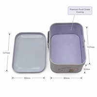 Boîte en métal portable personnalisée avec poignée en forme de lapin de Pâques, idéale pour emballer des bonbons, du chocolat et des cadeaux pour les fêtes et les enfants.