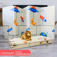 Tapis d'éveil pliable pour bébé, tapis d'éveil épaissi, inodore, lavable, en mousse pour la maison avec logo herbe, vente en gros