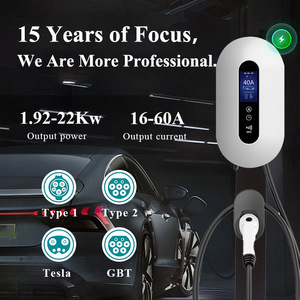 เครื่องชาร์จรถยนต์ไฟฟ้าแบบติดผนัง 7kW AC พร้อมหน้าจอ LED และมาตรฐาน IP67 สำหรับสถานีชาร์จในบ้าน โรงรถ 32A เหมาะสำหรับการเดินทางและการตั้งแคมป์ - Product Image 1