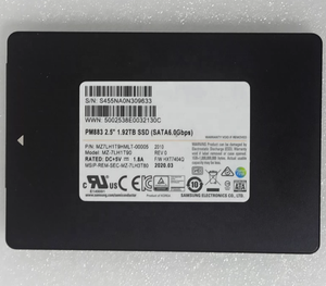 SSD interne d'entreprise PM883 1,92 To Haute durabilité Interface SATA 3.0 Nouveau standard de stockage <span class=keywords><strong>MZ7LH1T9HMLT</strong></span>-<span class=keywords><strong>00005</strong></span> - Product Image 1