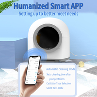 Litière automatique intelligente électrique OEM 80L anti-odeur pour chats et chiens, auto-nettoyante
