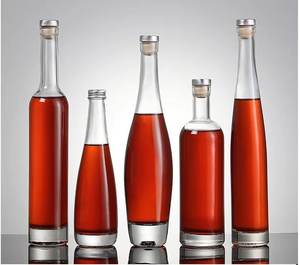 Botella de Vidrio Transparente para Vino de Frutas, Botellas de Vidrio para <span class=keywords><strong>Alcohol</strong></span>/Licores/Bebidas Espirituosas con Tapón de Corcho, Botella de Vidrio para Vodka, <span class=keywords><strong>Whisky</strong></span>, Vino Tinto - Product Image 4