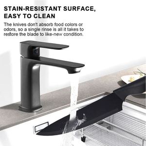 14-Piece S3CR13 Carbon Stainless Steel <b>Sharp</b> Kitchen <b>Knife</b> <b>Set</b> PP Handle Fruit Meat Cutting <b>Knives</b> Kit With Black Wooden Block - Product Image 5