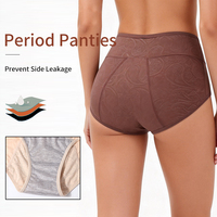 Culottes menstruelles réutilisables anti-fuites pour femmes, flux abondant, taille haute, absorbantes, 72% nylon 28% élasthanne, tailles XS-XL