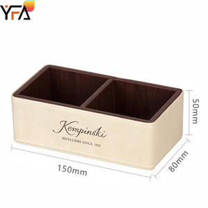 Fournitures pour hôtels Ensemble en cuir Commodités <span class=keywords><strong>d</strong></span>'hôtel Boîte à tiroirs avec porte-gobelets Ensembles haut de gamme pour les voyages et les chambres <span class=keywords><strong>d</strong></span>'hôtel - Product Image 2