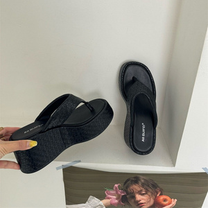 Chaussures de mode pour femmes, <span class=keywords><strong>sandales</strong></span> compensées à plateforme, talons hauts, mules et tongs pour l'été et la plage - Product Image 5