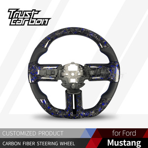 Volante de Fibra de Carbono Forjado Personalizado para Ford <span class=keywords><strong>Mustang</strong></span> S197 2005-2014 GT Coupe GT500 Shelby <span class=keywords><strong>Boss</strong></span> <span class=keywords><strong>302</strong></span> - Product Image 2