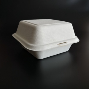 Caixa de hambúrguer biodegradável, eco friendly, descartável, 5 polegadas ou 6 polegadas - Product Image 4