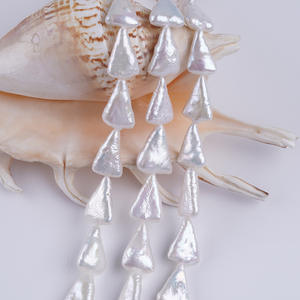 Perlas Sueltas de Agua Dulce Naturales Blancas Triangulares Barrocas de 10-13 mm al por Mayor para Accesorios de Joyería DIY en Zhuji - Product Image 3