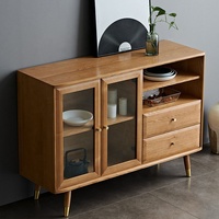 Entrée de salon vente en gros console moderne en bois naturel table avec tiroirs