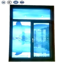 Fenêtres coulissantes horizontales en aluminium résistantes aux intempéries, avec remplacement de vitres anti-impact pour maison résistante aux ouragans