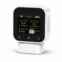 Moniteurs de qualité de l'air intérieur NIRSI SFD-02, HCHO Formaldehyde, TVOC, humidité et AQI en temps réel, écran tactile couleur 2,4 pouces