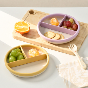 Bol en silicone compartimenté sans BPA, de qualité alimentaire, réutilisable, durable, pour les repas des tout-petits et des enfants - Product Image 1