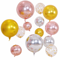 Ballons en Mylar ronds géants de 18 pouces 4D, effet miroir aluminium, pour fêtes, anniversaires, mariages, décoration, vente en gros, directement de l'usine.