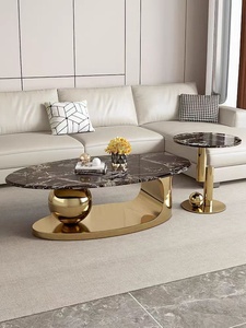 Contemporanea rotonda nidificazione curva oro nero metallo vetro laterale marmo pietra legno mobili tavolo nido <span class=keywords><strong>3</strong></span> tavolo Set tavolo nidificazione - Product Image 4