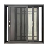 Ventana Corredera Horizontal Delgada de Doble Acristalamiento con Perfil de Aluminio y Vidrio, Estilo Moderno para Villa Costera