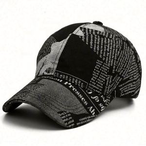 Hats Men and <b>Women</b> Spring Summer Fashion Retro Newspaper Baseball <b>Cap</b> Korean Outdoor Sports Sun Protection <b>Cap</b> - Product Image 4