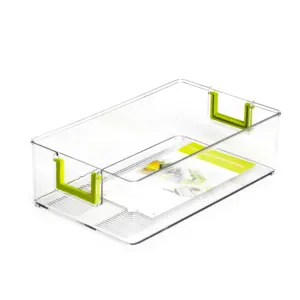 AOHEA High Quality Transparent BPA Free Plastic Bins Fridge Organizer