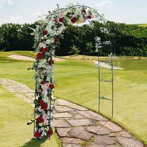 Arco da Giardino in Metallo Nero 140x38x240 Cm, Pergola Decorativa da Esterno per Piante Rampicanti - Product Image 6